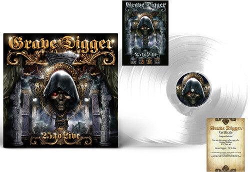 Grave Digger- 25 To Live - Crystal Clear (Vinyl)-Track Cache