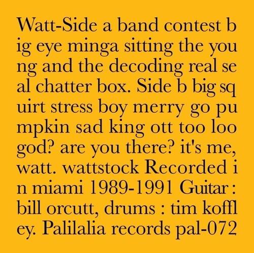 Watt- 870 (Vinyl)-Track Cache