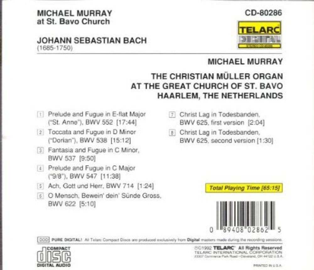 MICHAEL MURRAY- Bach At St. Bravo's (CD)-Track Cache