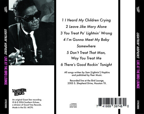 Lightnin' Hopkins- Live at The Bird Lounge (CD)-Track Cache
