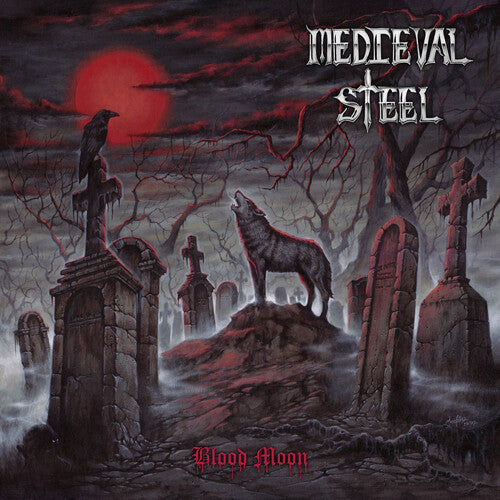 Medieval Steel- Blood Moon - Red/Black Splatter (Vinyl)-Track Cache