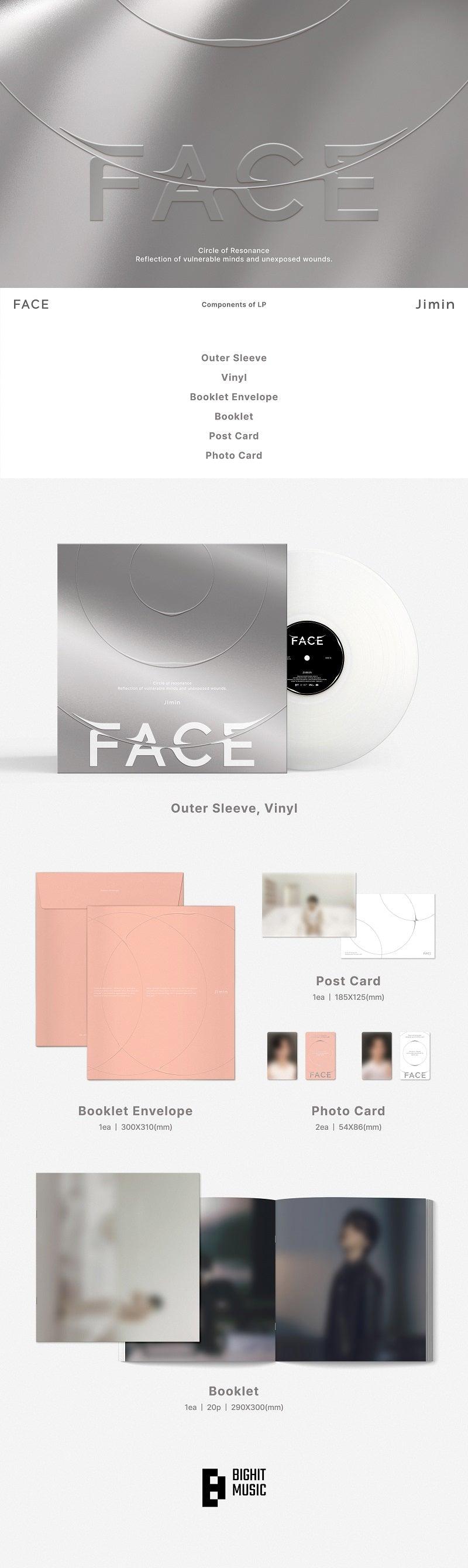 Jimin (BTS)- FACE (Vinyl)-Track Cache