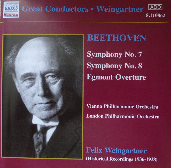FELIX WEINGARTNER- Conducts Beethoven'S-Sym 7/8/& (CD)-Track Cache
