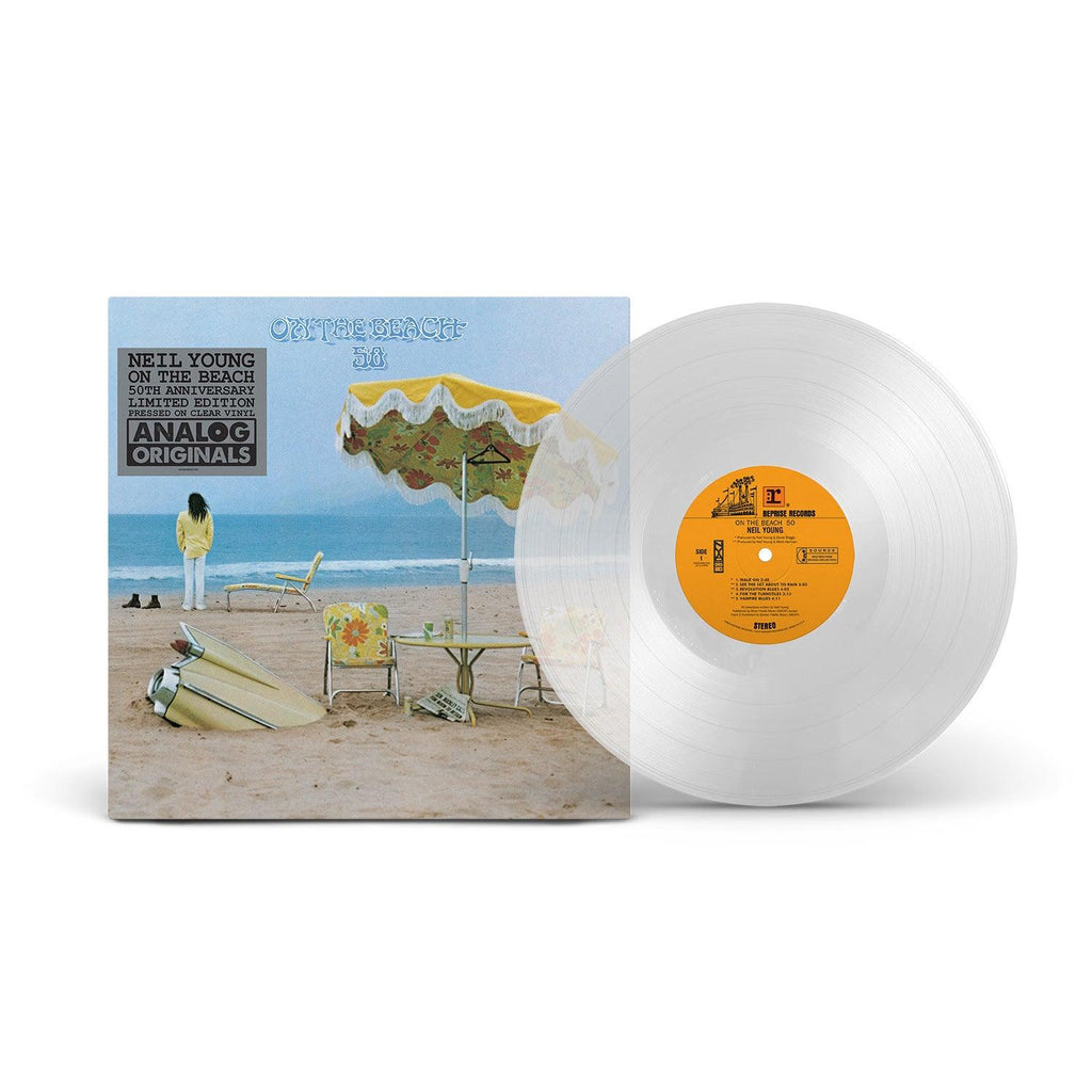 Neil Young- On The Beach - Limited 140-Gram Clear Vinyl-Track Cache